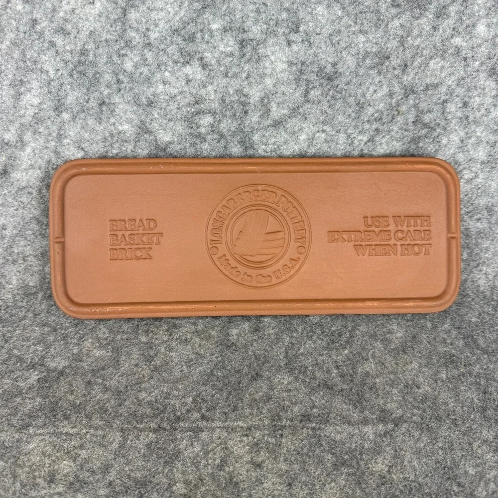Longaberger Pottery Bread Basket Warming Brick Roseville‎ OH USA